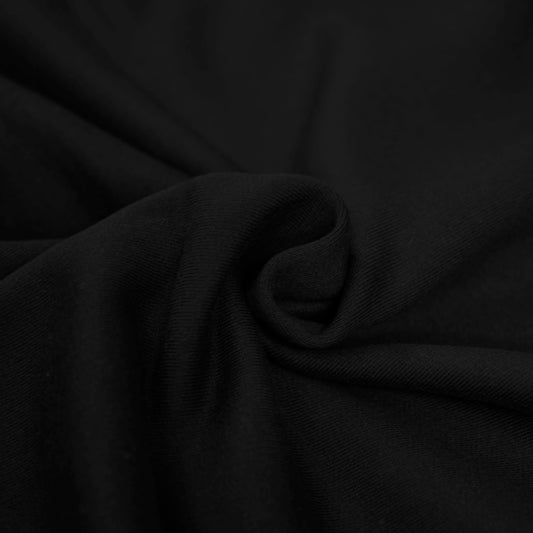 100% Organic Cotton Fleece - Black (2FT017)