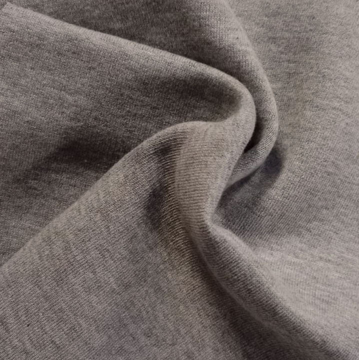 100% Organic Cotton Fleece - Grey Marle (2FT017)