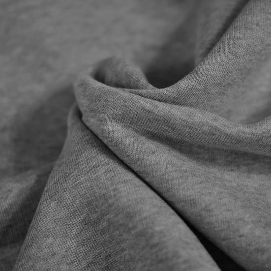 100% Organic Cotton Fleece - Grey Melange (2FT017)