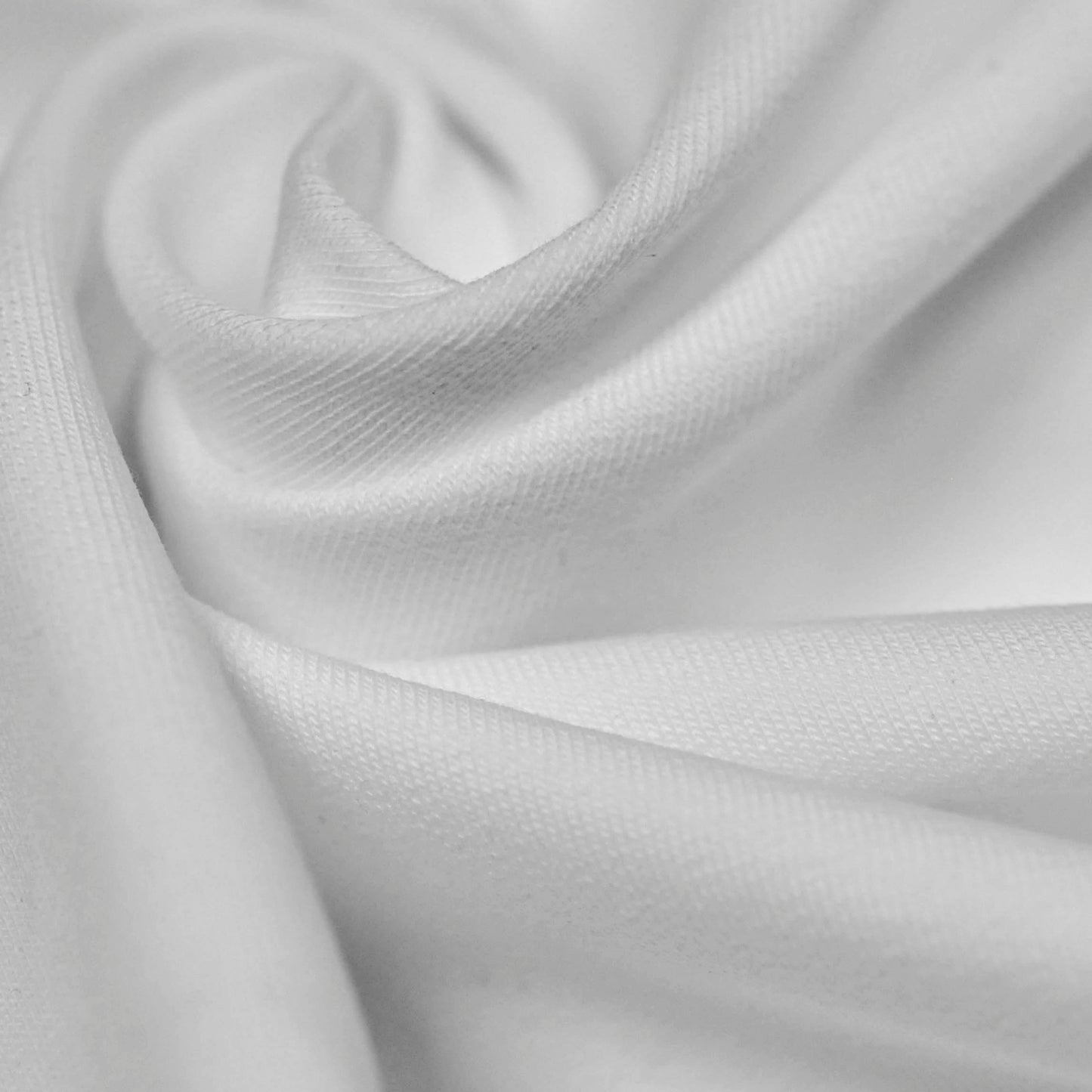 95% Organic Cotton, 5% Elastane French Terry - Bright White (2FT039)