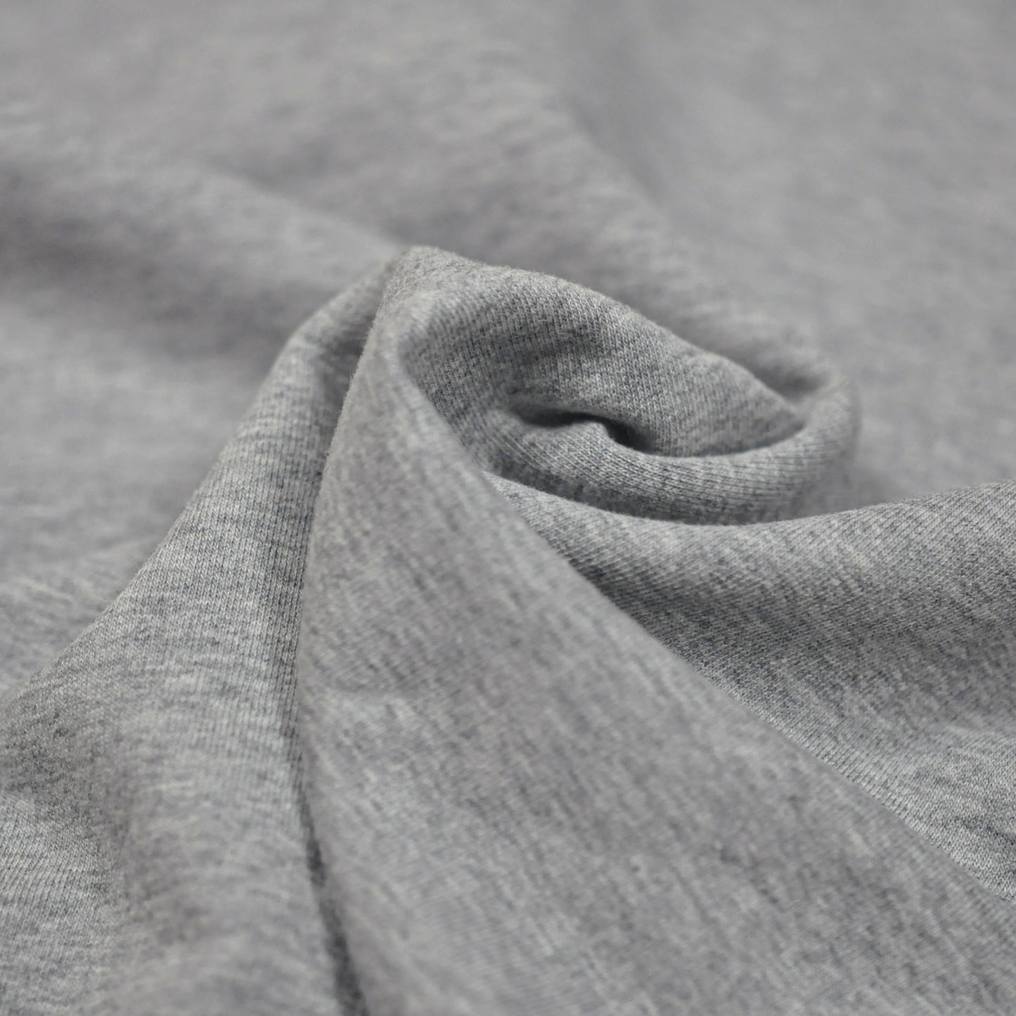 95% Organic Cotton, 5% Elastane French Terry - Grey Melange (2FT039)