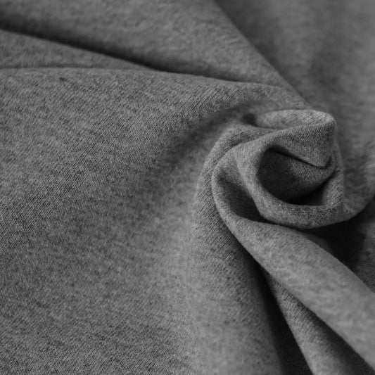 55% Repreve Post Consumer Recycled Polyester, 45% Pre Consumer Recycled Cotton Diagonal French Terry - Grey Melange (2FT310)