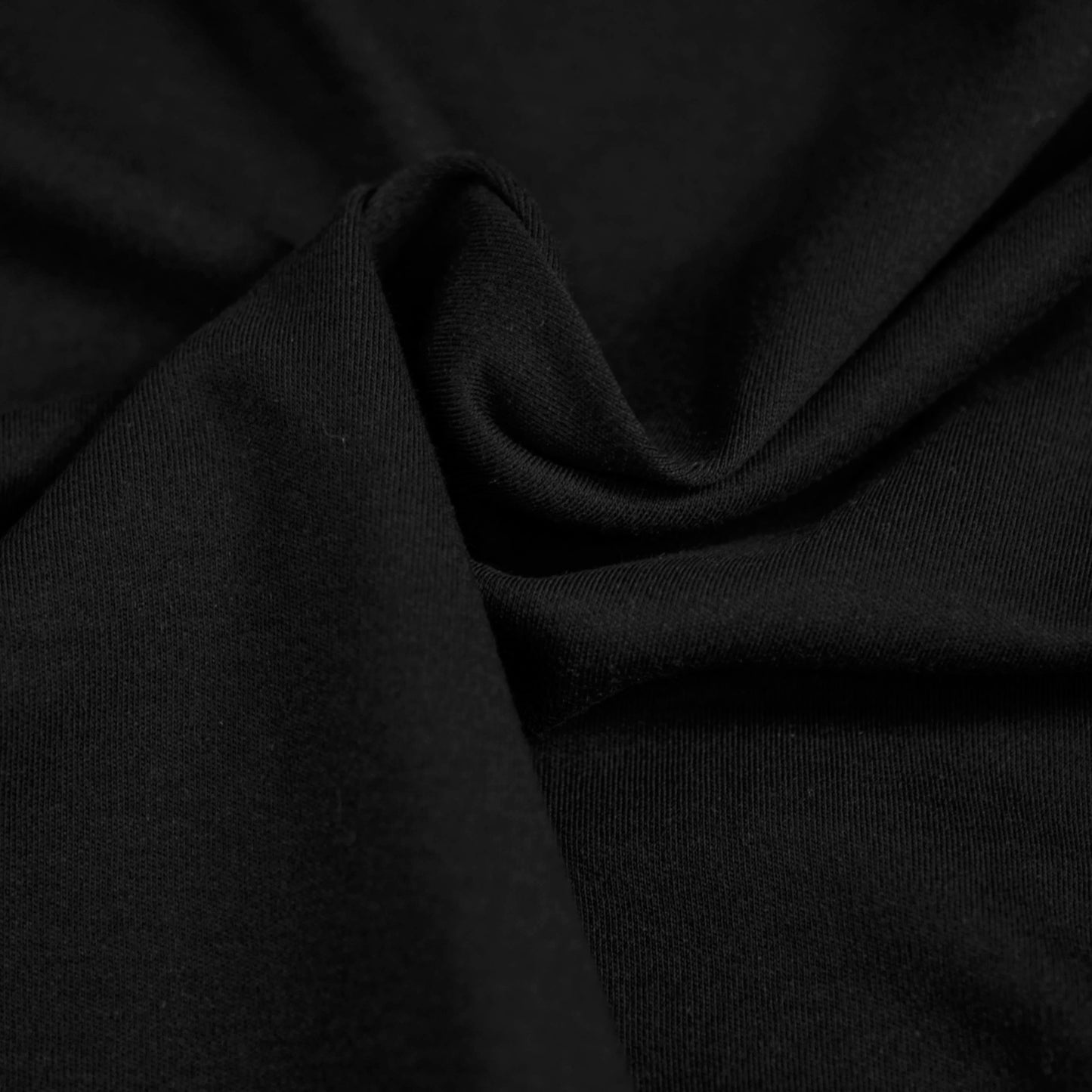 100% Organic Cotton Interlock - Black (2IN027)