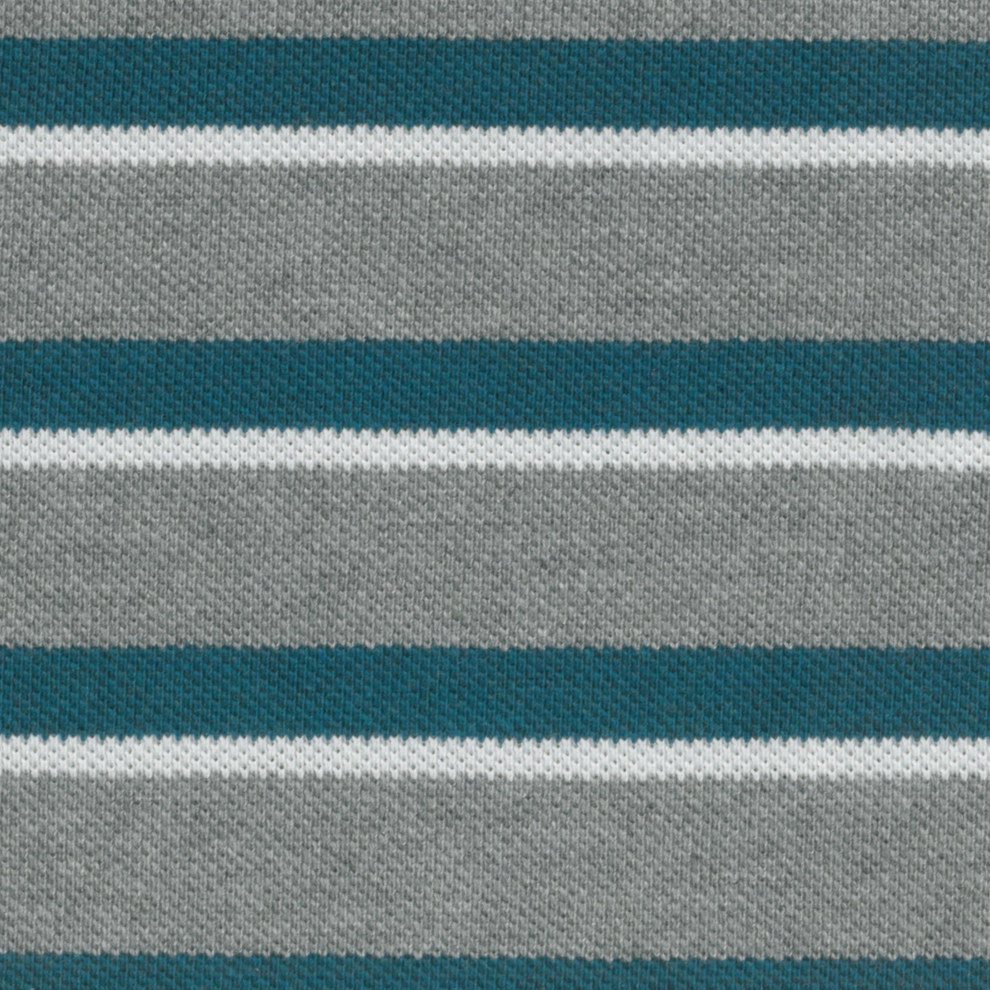 100% Organic Cotton Pique - Heather Stripe Grey (2PK058)