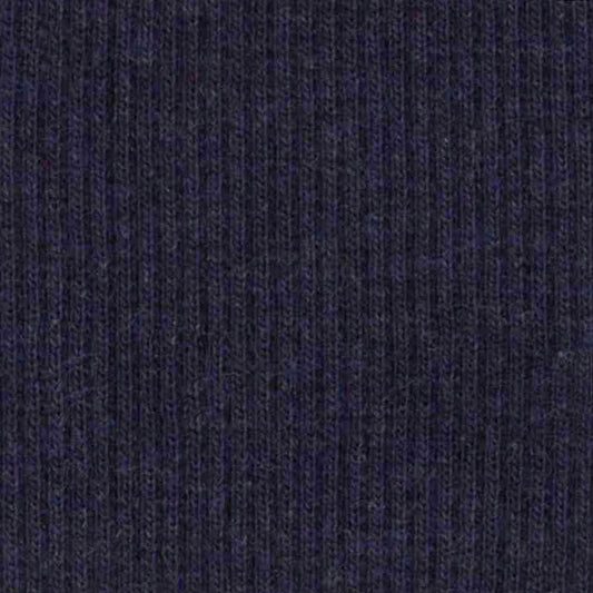 95% Organic Cotton, 5% Elastane 2x1 Rib Knit - Denim Melange (2RB117)