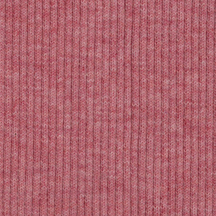 95% Organic Cotton, 5% Elastane 2x1 Rib Knit - Persian Red Melange (2RB117)