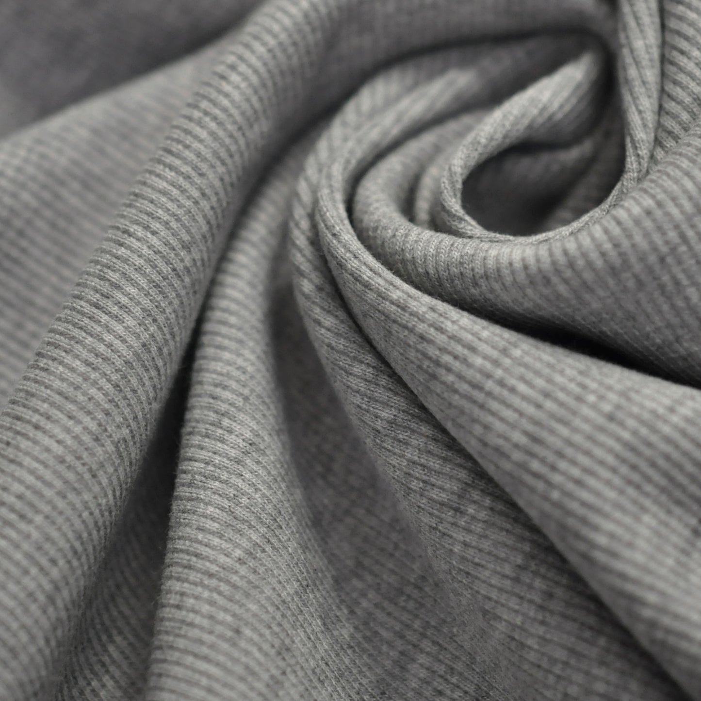 95% Organic Cotton, 5% Elastane Rib Knit - Grey Melange (2RB172)