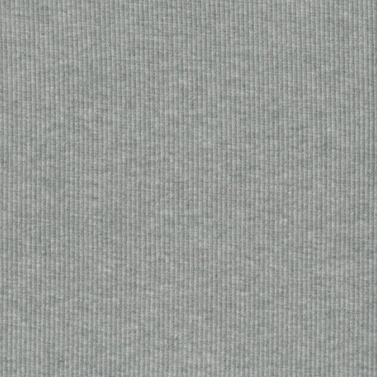 95% Organic Cotton - 5% Elastane Rib Knit - Grey Melange (2RB172)