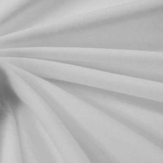 100% Organic Cotton Single Jersey - Bright White (2SP029)