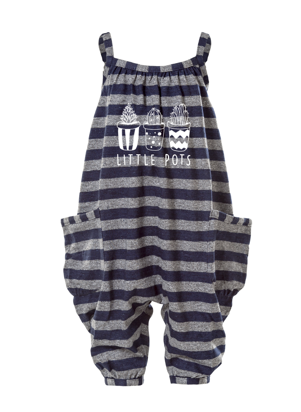 100% Organic Cotton Single Jersey - Denim Grey Melange Stripe (2SP322)