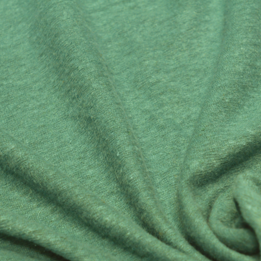 55% Turkish Hemp 45% Organic Cotton Single Jersey - Dark Mint (2SP544)