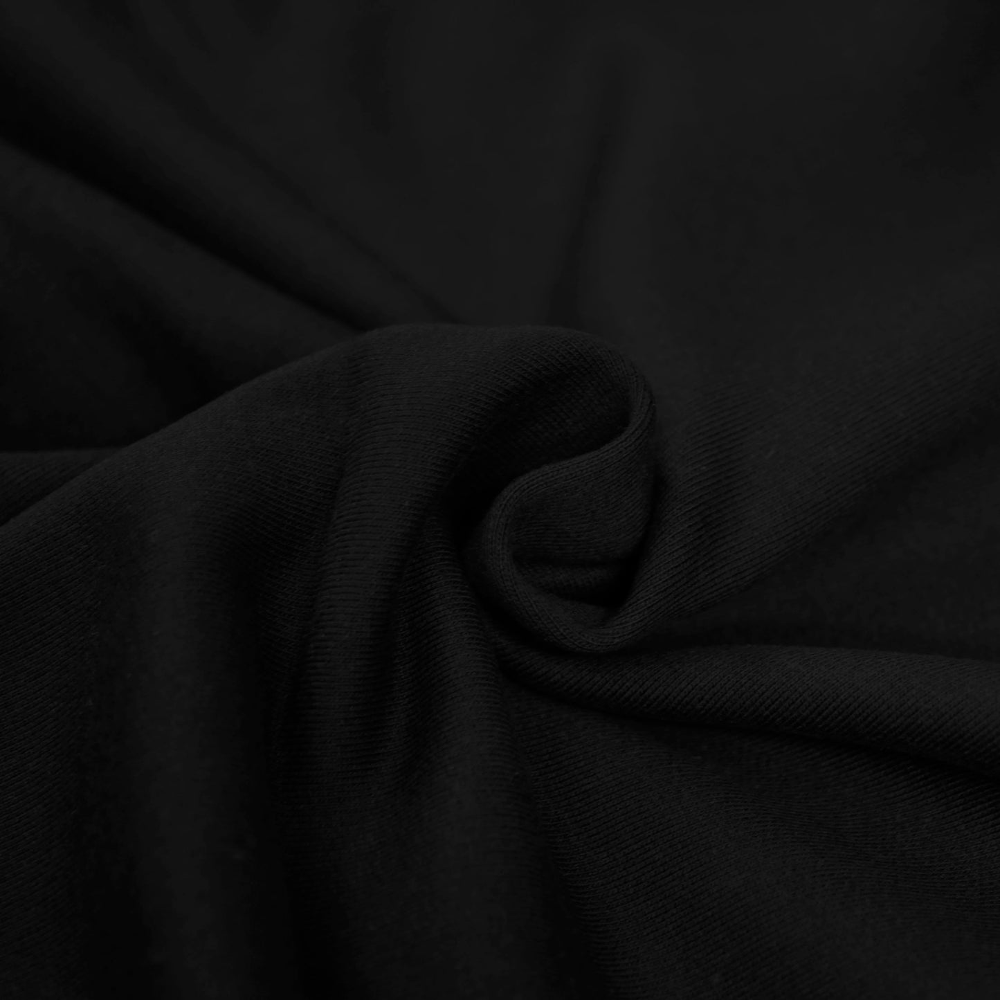 100% Organic Cotton Fleece - Black (2FT017)