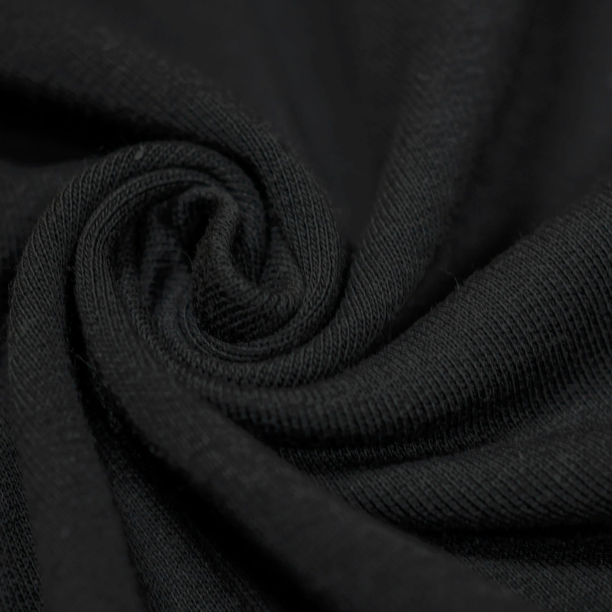 100% Organic Cotton French Terry Black (2FT142) - Main Image