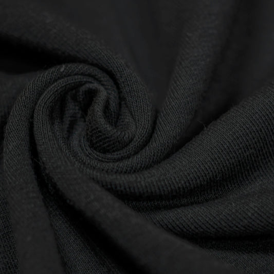 100% Organic Cotton French Terry - Black (2FT142)