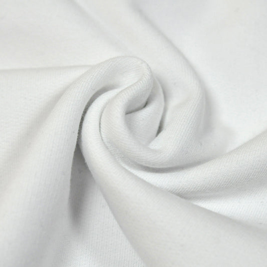 100% Organic Cotton French Terry - Bright White (2FT142)