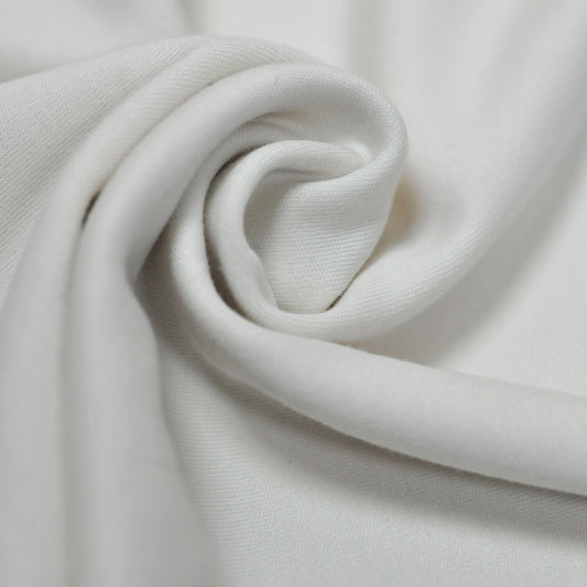 100% Organic Cotton Interlock - Bright White (2IN027)