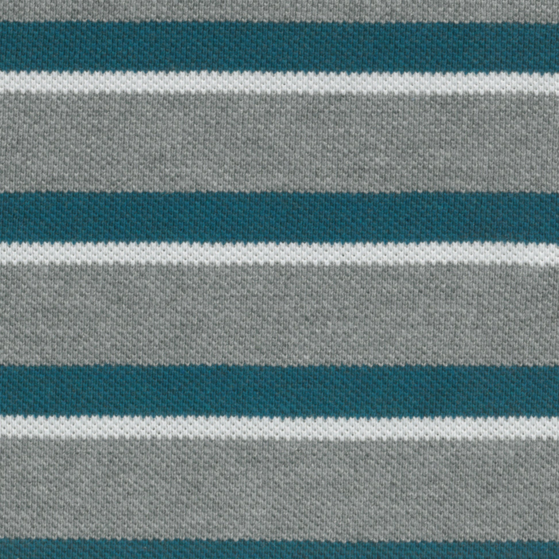 100% Organic Cotton Pique - Heather Stripe Grey (2PK058)