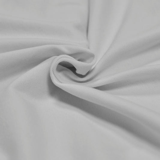 95% Organic Cotton, 5% Elastane Rib Knit - Bright White (2RB008)