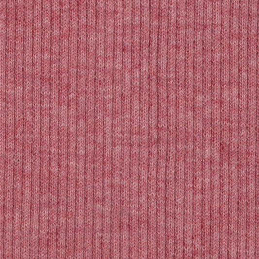 95% Organic Cotton, 5% Elastane 2x1 Rib Knit - Persian Red Melange (2RB117)