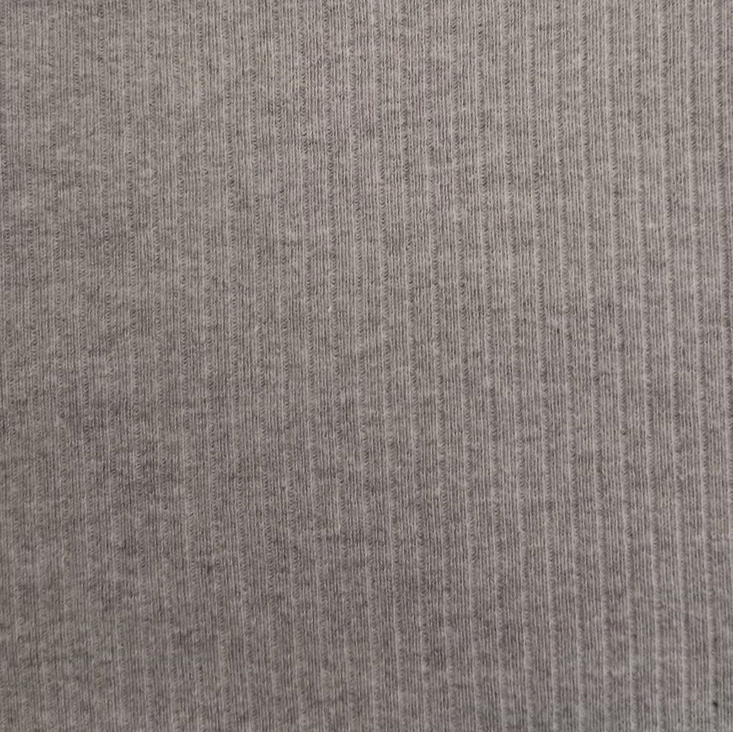 Greige Marle 100% Organic Cotton Rib Knit - Grey Marle (2RB205) – Manifutura - Your ...