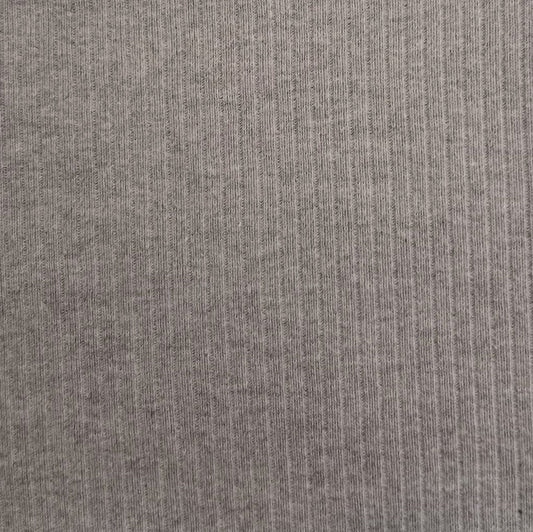 100% Organic Cotton Rib Knit - Grey Marle (2RB205)