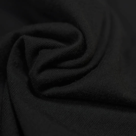 100% Organic Cotton Single Jersey - Black (2SP029)