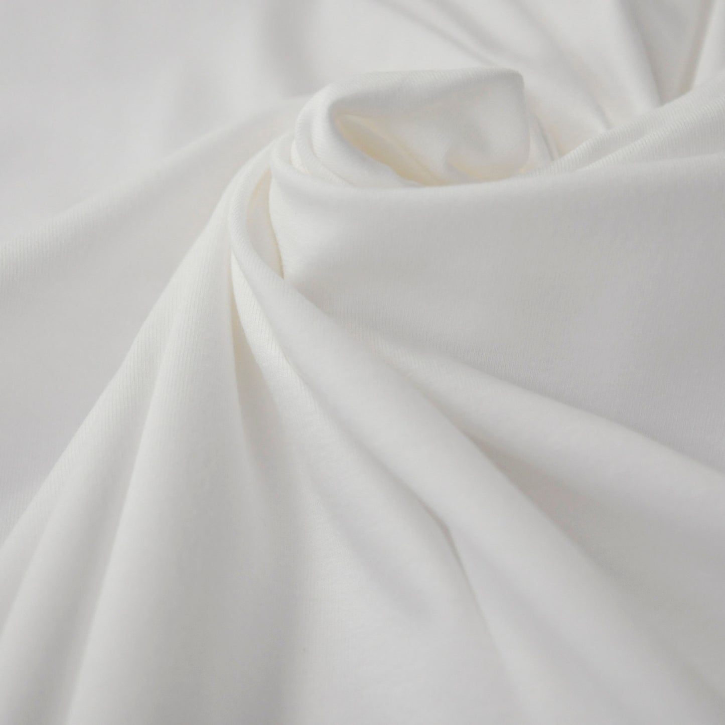 95% Organic Cotton, 5% Elastane Single Jersey - Bright White (2SP081)