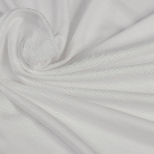95% Bamboo, 5% Elastane Single Jersey - Bright White (2SP470)