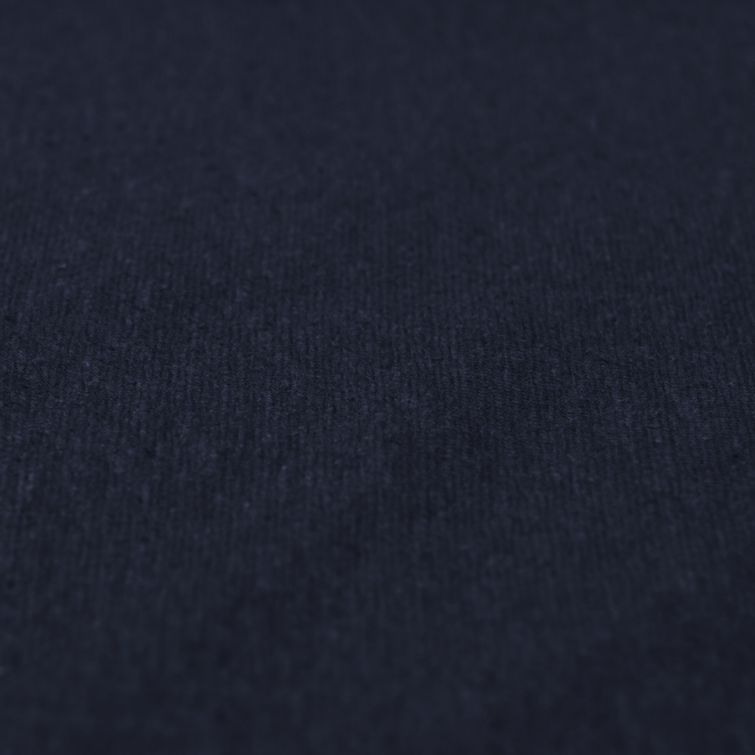 55% Turkish Hemp 45% Organic Cotton Single Jersey - Night Blau (2SP544)